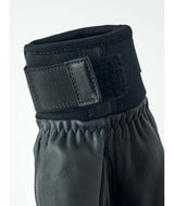 OmniTriggerGlove-A pair of black leather winter gloves shown against a plain white background