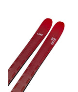 Optic88- Red Line Skis on a white background