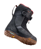 Orton- Black and red snowboard boot on a white background