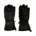 OtisGlove-A pair of black outdoor gloves shown flat against a white background, displaying both the back of one glove with its wrist strap buckle and the palm of the other glove.