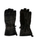OtisGlove-A pair of black outdoor gloves shown flat against a white background, displaying both the back of one glove with its wrist strap buckle and the palm of the other glove.