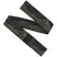 OutofRange-Black and green patterned belt with a visible brand name on a white background