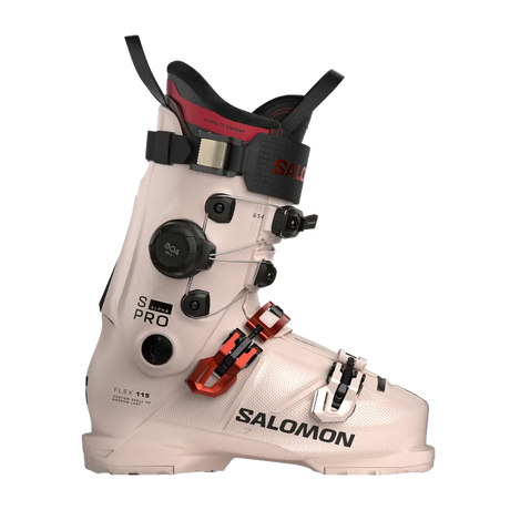 S/Pro Alpha C BOA 115-Salomon ski boot on a white background