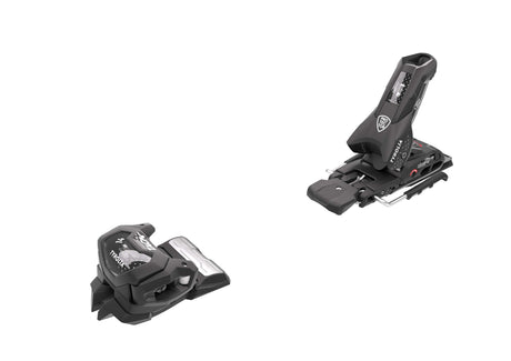 PROTECTOR_ATTACK14GW-Pair of black ski bindings on a white background