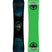 PROTOWILDER- Black and blue snowboard with a green base on a white background