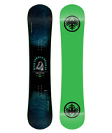 PROTOWILDER- Black and blue snowboard with a green base on a white background