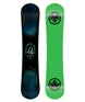 PROTOWILDER- Black and blue snowboard with a green base on a white background