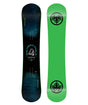 PROTOWILDER- Black and blue snowboard with a green base on a white background