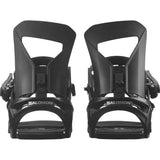 Pact- Black snowboard bindings on a white background