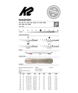 Passport- Black multicolored snowboard on a white background