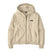 Patagonia Ahnya Full-Zip Womens Hoody- Beige hoodie with a brand logo on a white background