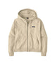 Patagonia Ahnya Full-Zip Womens Hoody- Beige hoodie with a brand logo on a white background