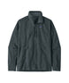 Patagonia Better Sweater Mens 1_4 Zip- Dark gray fleece pullover with zipper on a white background