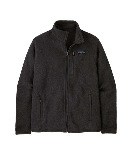 Patagonia Better Sweater Mens Jacket- Dark gray fleece jacket with a brand logo on a white background