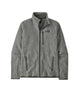 Patagonia Better Sweater Mens Jacket- Gray fleece jacket with a brand logo on a white background