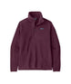 Patagonia Better Sweater Womens 1_4 Zip- Maroon fleece pullover with Patagonia logo on a white background