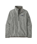 Patagonia Better Sweater Womens 1_4 Zip- Gray fleece pullover with a brand logo on a white background