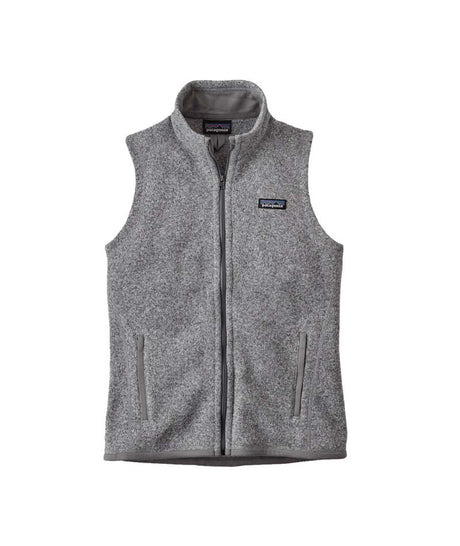Patagonia Better Sweater Womens Vest- Black backpack with a beige patch on a white background