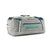 Patagonia Black Hole Duffel 55L-Gray duffel bag with blue accents and Patagonia logo on a white background