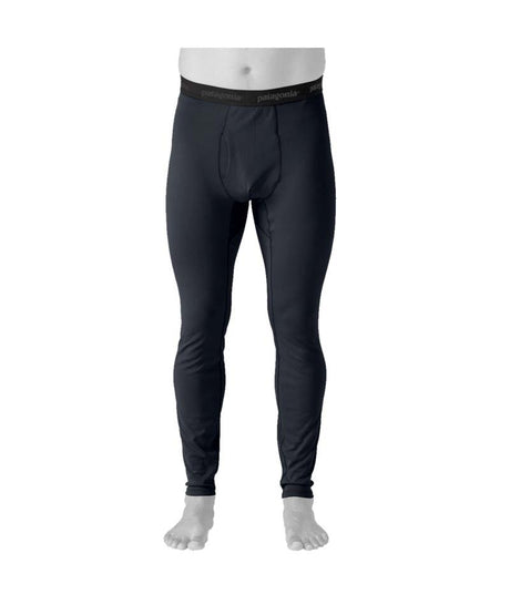 Patagonia Capilene Midweight Mens Bottoms- Black men's underwear on a white background
