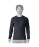 Patagonia Capilene Midweight Mens Crew- Person wearing a black long-sleeve shirt on a white background