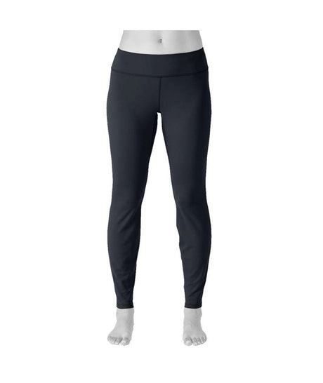 Patagonia Capilene Midweight Womens Bottoms- Black leggings worn by a person on a white background
