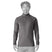 Patagonia  Capilene Midweight Zip Neck Mens- Man wearing a gray long-sleeve athletic shirt on a white background