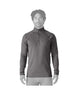 Patagonia  Capilene Midweight Zip Neck Mens- Man wearing a gray long-sleeve athletic shirt on a white background