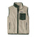 Patagonia Classic Retro-X Mens Vest- Beige fleece vest with green accents on a white background