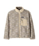 Patagonia Classic Retro-X Womens Jacket- Patterned jacket with a white zipper on a white background