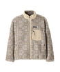 Patagonia Classic Retro-X Womens Jacket- Patterned jacket with a white zipper on a white background
