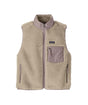 Patagonia Classic Retro-X Womens Vest- Beige fleece vest with a visible brand logo on a white background, Shop Patagonia Sale