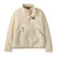 Patagonia Cozy Fluff Kids Pullover- Beige  fleece pullover with a brand logo on a white background