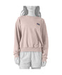 Patagonia Dailey Womens Crew- Mannequin wearing a light pink sweatshirt with a logo on a white background, Shop Patagonia Sale