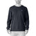 Patagonia Daily Mens Crew- Person wearing a black sweatshirt with a logo on a white background