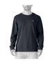 Patagonia Daily Mens Crew- Person wearing a black sweatshirt with a logo on a white background