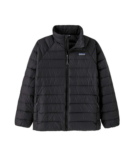 Patagonia Down Sweater Kids Jacket-Light gray textured shirt on a white background