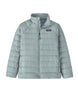 Patagonia Down Sweater Kids Jacket- Light blue puffer jacket with a visible brand logo on a white background