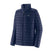 Patagonia Down Sweater Mens Jacket- Navy blue puffer jacket on a white background