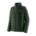 Patagonia Down Sweater Mens Jacket- Green puffer jacket with a brand logo on a white background