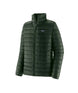 Patagonia Down Sweater Mens Jacket- Green puffer jacket with a brand logo on a white background