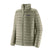 Patagonia Down Sweater Mens Jacket- Light gray puffer jacket with Patagonia logo on a white background