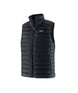 Patagonia Down Sweater Mens Vest- Black puffer vest with a visible brand logo on a white background