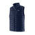 Patagonia Down Sweater Mens Vest- Navy puffer vest on a white background