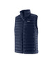 Patagonia Down Sweater Mens Vest- Navy puffer vest on a white background