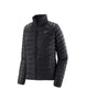 Patagonia Down Sweater Womens Jacket-Black puffer jacket with Patagonia logo on a white background