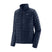 Patagonia Down Sweater Womens Jacket-Navy blue puffer jacket on a white background
