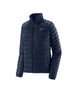 Patagonia Down Sweater Womens Jacket-Navy blue puffer jacket on a white background