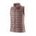 Patagonia Down Sweater Womens Vest- Brown puffer vest with a visible brand logo on a white background, shop at Aspen Ski and Board Columbus, Ohio