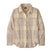 Patagonia Fjord Flannel Womens Shirt- Beige plaid shirt on a white background
